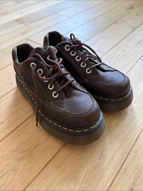 Dr. Martens Shoes - Women’s brown leather Doc Martens chunky boot